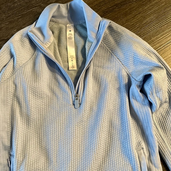 Lululemon Light Blue Quarter-Zip Sweater - Picture 6 of 7